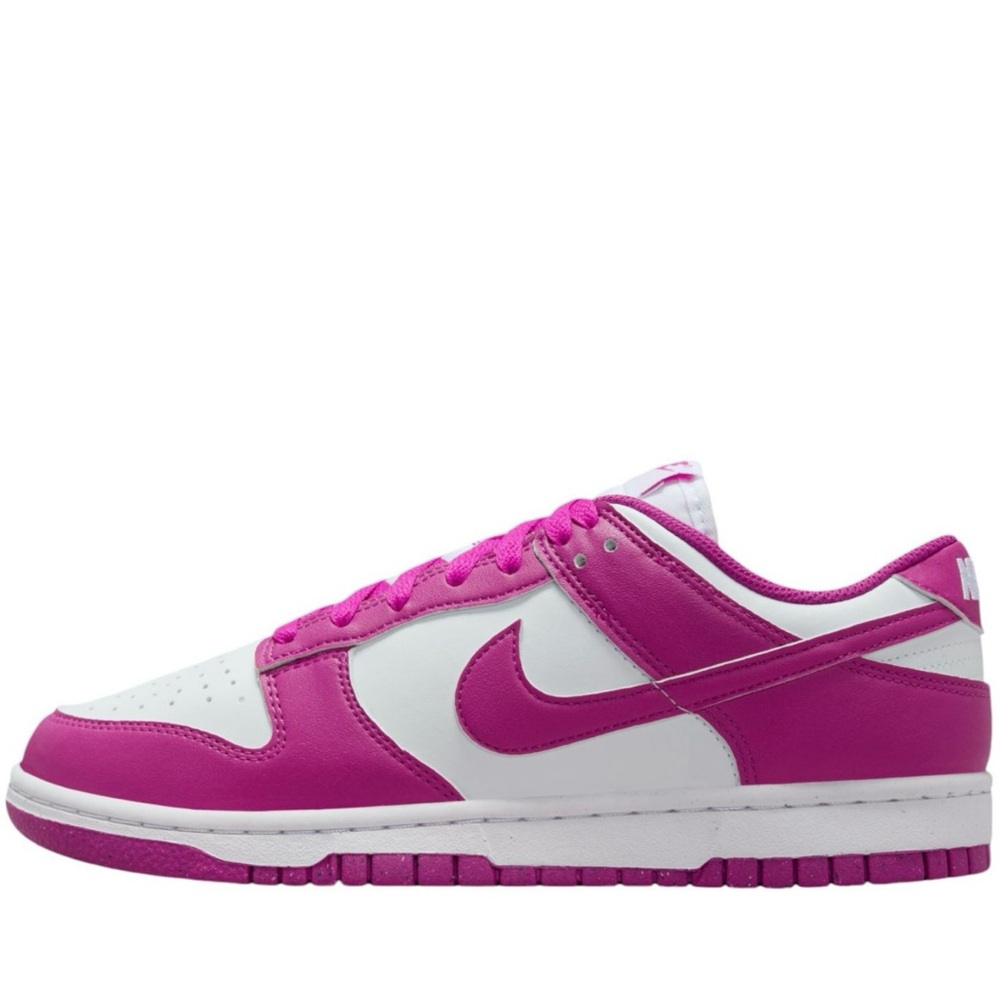 Nike Fuchsia and White Dunk Sneakers